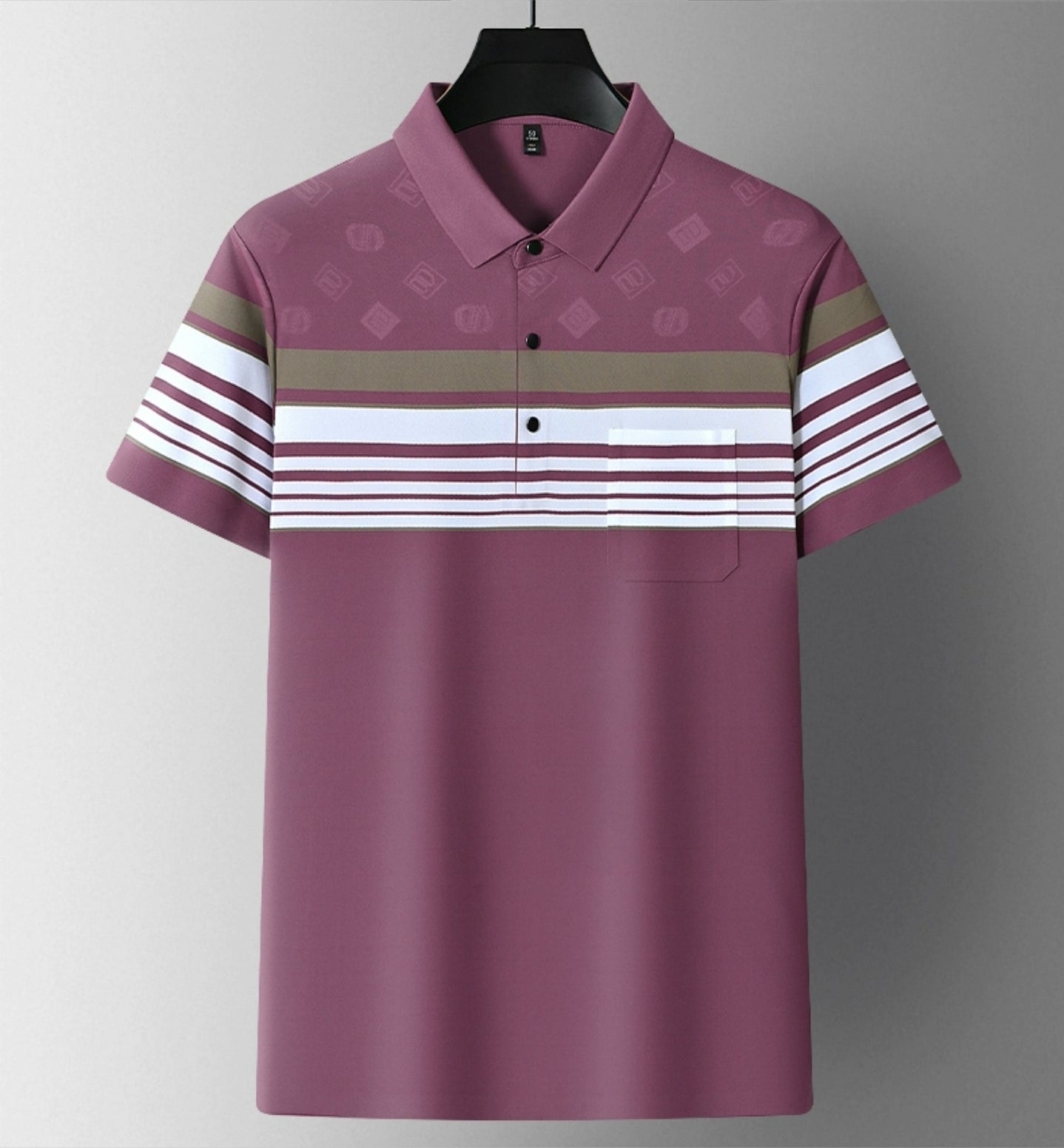 Men's Pink Lining Regular Fit Half Sleeve T-Shirt - Goamen